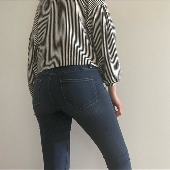 PAIGE  HOXTON ULTRA SKINNY HIGH RISE BLUE JEANS - 25 - Picture 6 of 16